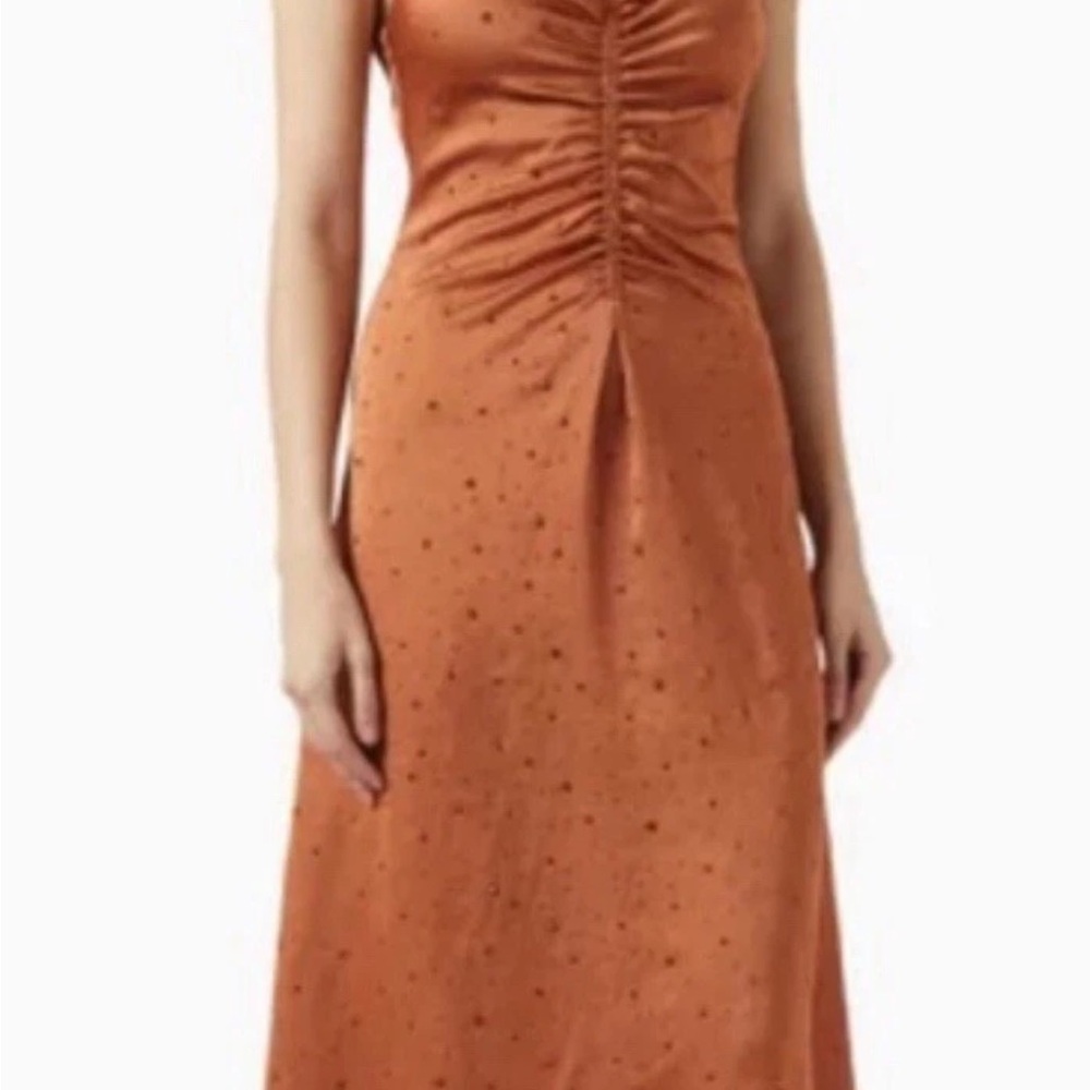 Sandro Paris Praline Ruched Midi Dress
